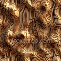 seamless Seamless 3D Sculpted Wood Grain PBR Texture with Intricate Contours and Warm Tones texture 8k free download PBR