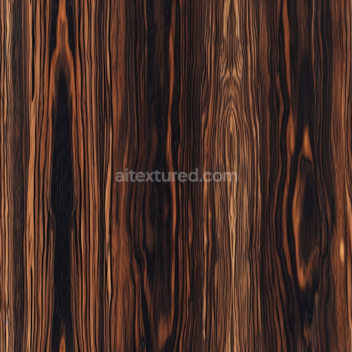Seamless 3D PBR Charred Wood Planks Texture with Deep Grain and Dark Finish