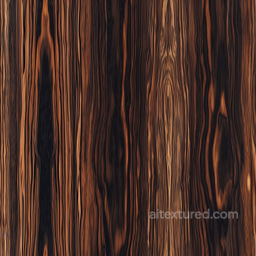 Charred Wood Planks Texture with Deep Grain and Dark Finish seamless Wood PBR texture