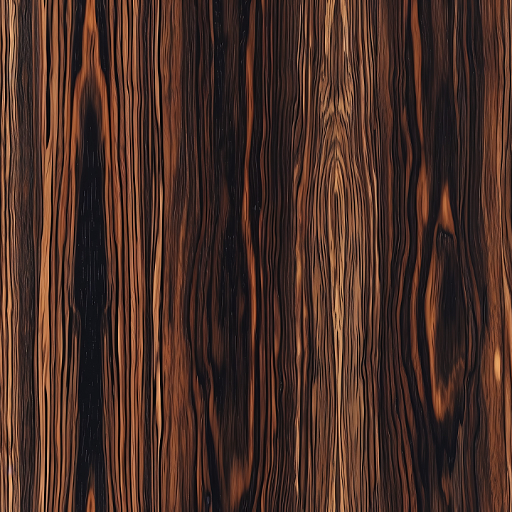 Charred Wood Planks with Deep Grain and Dark Finish seamless PBR texture preview