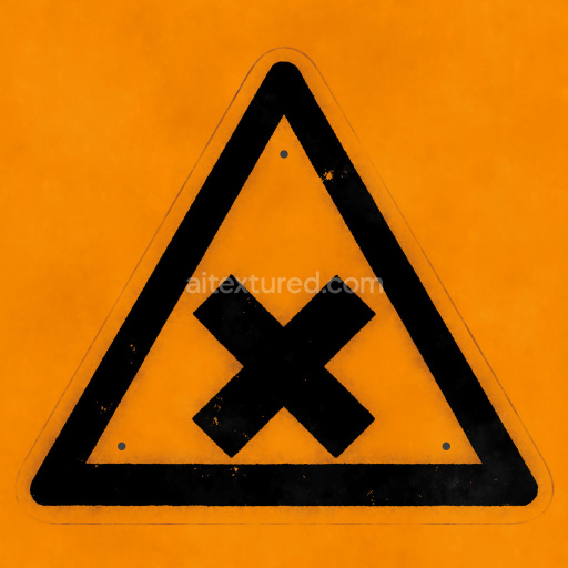 Sign Warning Caution Triangle Black Orange Grunge Dirty Rustic Rough