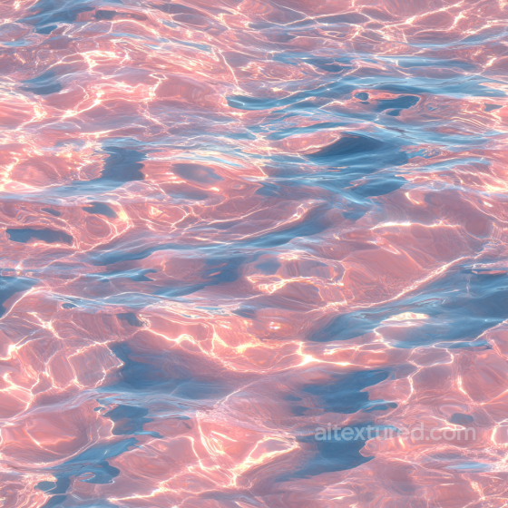 Water Texture of Stylized Pink Ocean Surface with Soft Waves Water texture preview