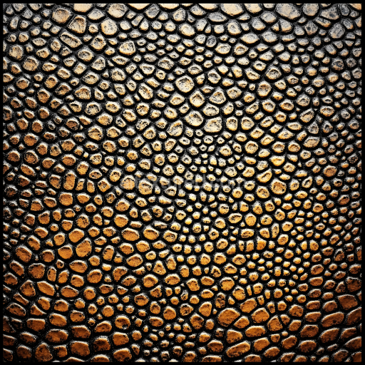 Seamless 3D Reptilian Skin PBR Texture Featuring Detailed Scaled Surface and Realistic Tonal Variations