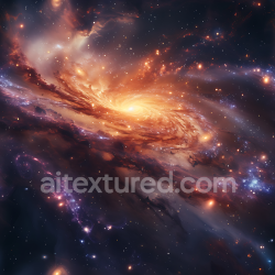 seamless Seamless 3D Space PBR Texture Featuring a Radiant Galaxy and Nebula Clouds texture 8k free download PBR