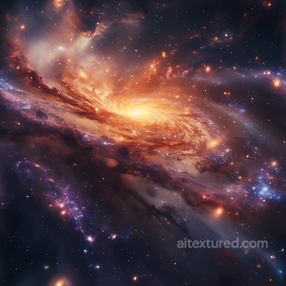 Space PBR Texture Featuring a Radiant Galaxy and Nebula Clouds Star, space, planets texture preview