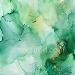 seamless Seamless 3D Alcohol Ink PBR Texture Featuring Fluid Green Waves with Gold Veins texture 8k free download PBR