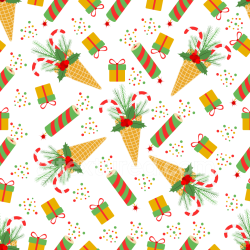 seamless Seamless 3D PBR Texture of Festive Christmas Digital Paper with Holiday Icons texture 8k free download PBR