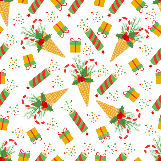 All Christmas Digital paper Texture of Festive Christmas Digital Paper with Holiday Icons seamless All Christmas Digital paper PBR texture