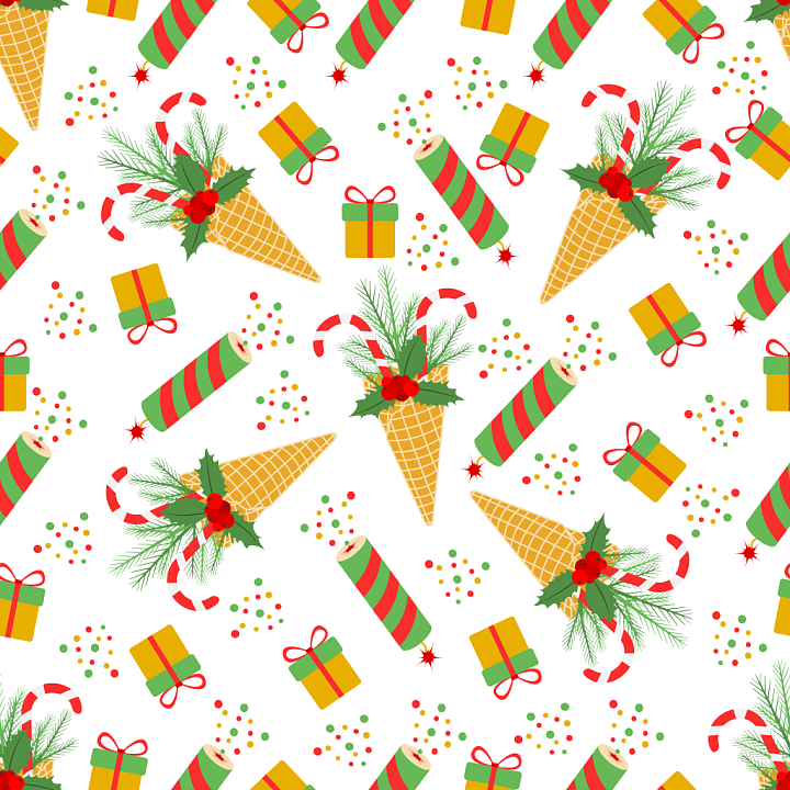All Christmas Digital paper of Christmas Digital Paper with Holiday Gif… seamless PBR texture preview
