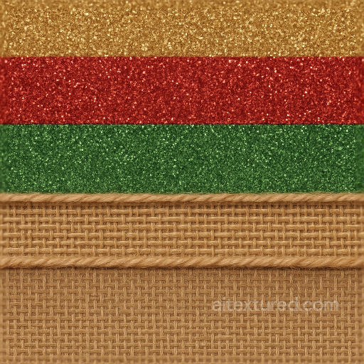 Gold Glitter Red Glitter Green Glitter Burlap Fabric Jute Texture seamless Merry christmas PBR texture