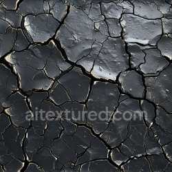 seamless Seamless 3D PBR cracked dry mud soil texture with deep fissures and dark finish texture 8k free download PBR