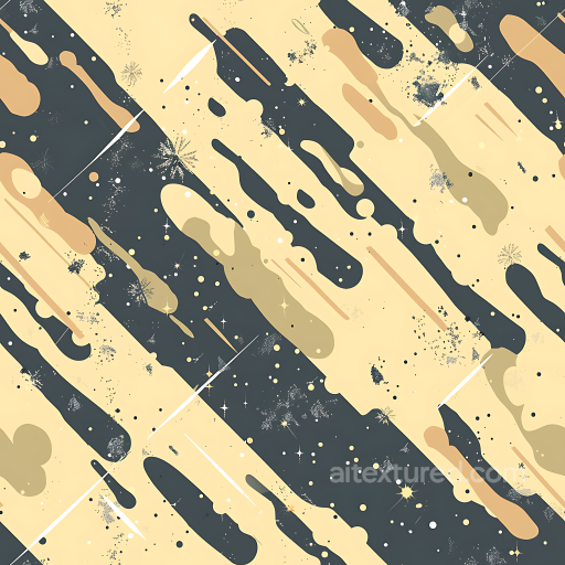 Desert Camouflage PBR Texture with Stylized Cosmic Pattern and Elongated Organic Shapes seamless Color Camouflage PBR texture