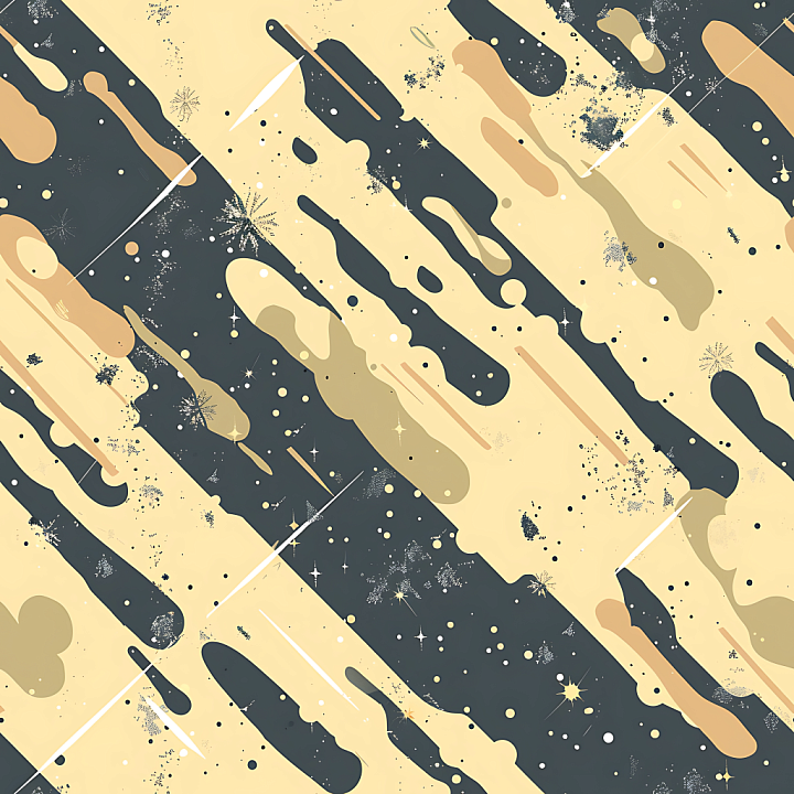 Desert Camouflage with Stylized Cosmic Pattern and Elongated Organic Sh… seamless PBR texture preview