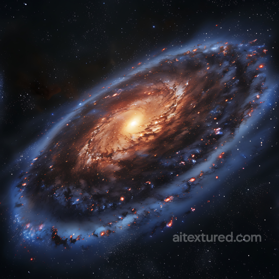 Space PBR Texture Featuring a Spiral Galaxy with Radiant Cosmic Dust and Nebulae Star, space, planets texture preview