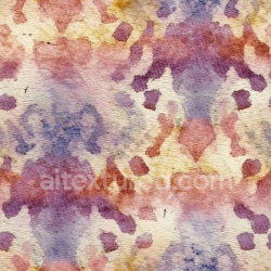 seamless Seamless 3D PBR Watercolor Texture in Soft Purple, Pink, and Yellow Tones with Paper Grain texture 8k free download PBR