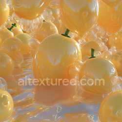 seamless Seamless 3D Inflated Bubble Vinyl PBR Texture with Glossy Yellow Bubbles and Clear Puffy Layers texture 8k free download PBR