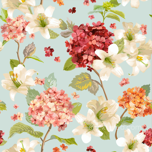 Featuring Soft Vintage Floral Fabric Pattern seamless Floral PBR texture
