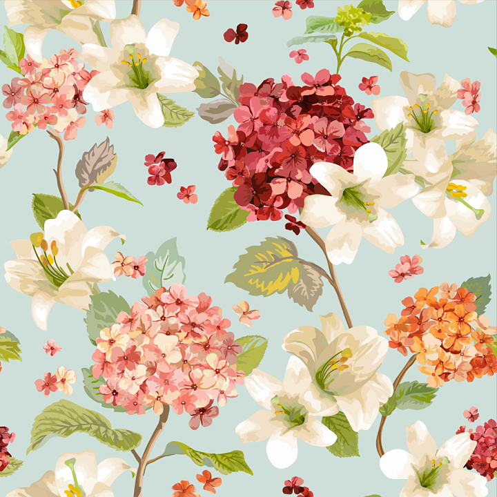 Featuring Soft Vintage Floral Fabric Pattern seamless PBR texture preview