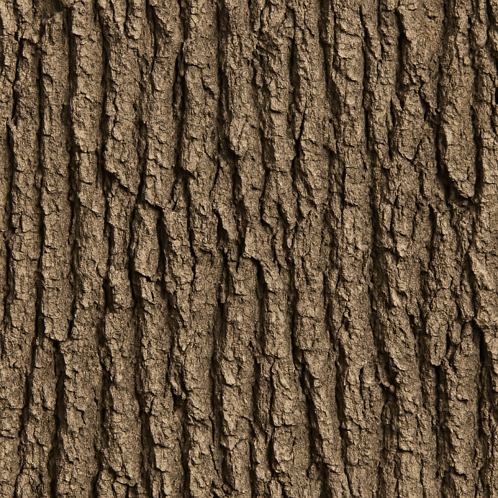 Weathered Oak Bark Wood seamless PBR texture preview