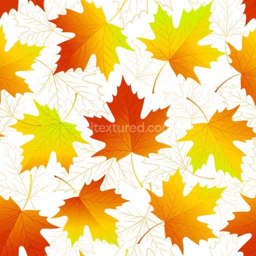 Seamless 3D PBR Texture of Vibrant Autumn Maple Leaves Pattern
