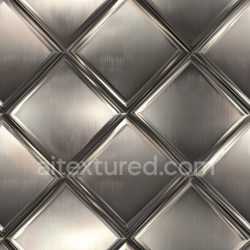 seamless Seamless 3D Brushed Steel Diamond Plate PBR Texture with Geometric Relief texture 8k free download PBR