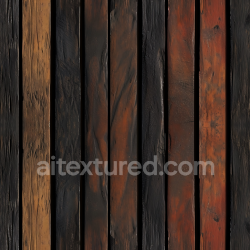seamless Seamless 3D Burnt Wood Planks PBR Texture with Charred and Weathered Details texture 8k free download PBR