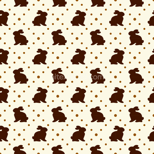 Seamless 3D PBR Texture Featuring Brown Easter Bunny Silhouettes on Cream Background