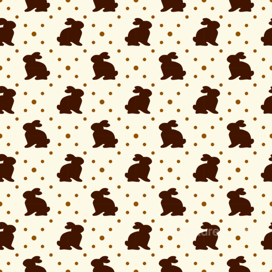 Featuring Brown Easter Bunny Silhouettes on Cream Background All Easter Digital paper texture preview