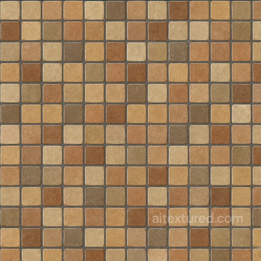 Synthetic Mosaic Tile Seamless Texture seamless Ceramic-tile PBR texture