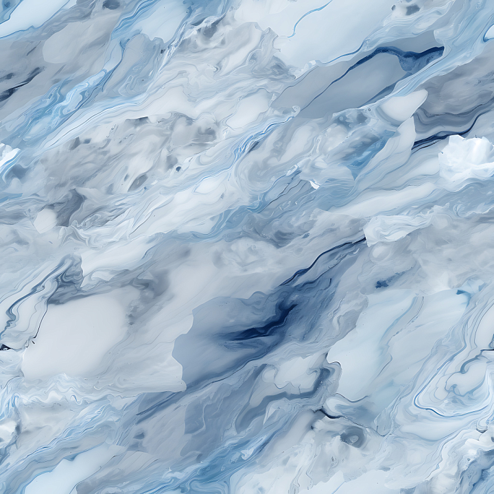 Blue and Gray Marble Countertop with Fluid Veins seamless PBR texture preview