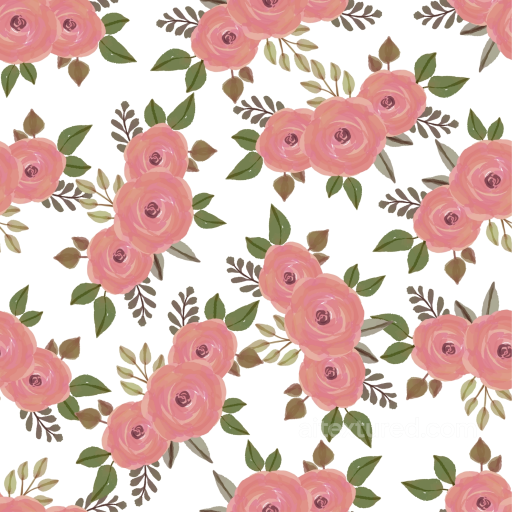 with Soft Pink Flower Clusters and Greenery seamless Pink Flower PBR texture