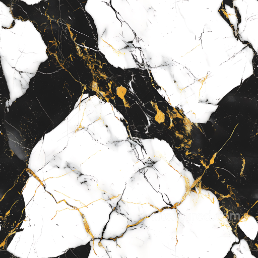 Black and White Marble Texture with Striking Gold Veins seamless Marble PBR texture