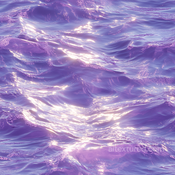 Water PBR Texture of Stylized Violet Ocean Waves with Soft Highlights Water texture preview