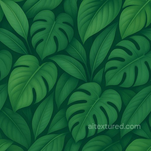 Smooth Tropical Leaves Seamless Texture seamless Foliage PBR texture