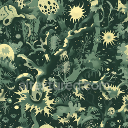 seamless Seamless 3D stylized organic camouflage PBR texture with abstract aquatic shapes and muted green palette texture 8k free download PBR