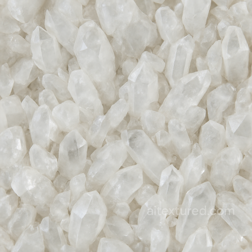 Of Raw Quartz With Translucent Crystal Lattice And Natural Crystal Growth Patterns seamless Crystals PBR texture