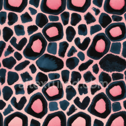 seamless Seamless 3D PBR Leopard Print Fabric Texture in Pink and Black Pattern texture 8k free download PBR