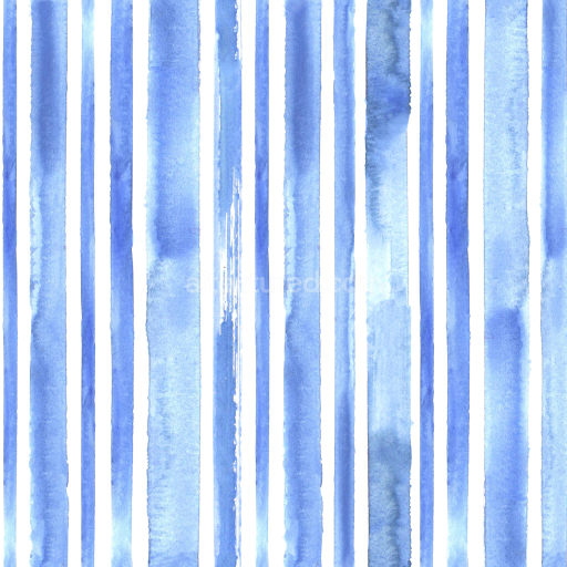 Seamless 3D PBR Watercolor Stripes Texture with Blue Vertical Brush Strokes