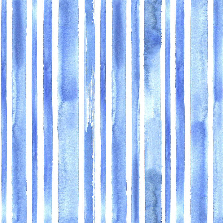 Watercolor Stripes with Blue Vertical Brush Strokes seamless PBR texture preview