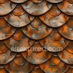 seamless Seamless 3D Patched Scaled Brown Leather PBR Texture with Distressed Finish texture 8k free download PBR