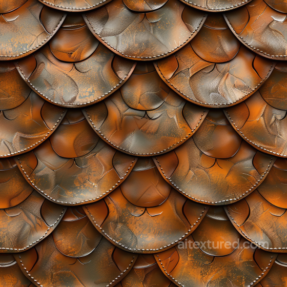 Patched Scaled Brown Leather PBR Texture with Distressed Finish Leather texture preview