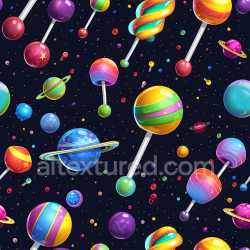 seamless Seamless 3D Inflated Vinyl Texture Featuring Colorful Candy Spheres and Planets texture 8k free download PBR