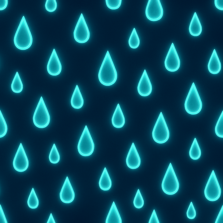 Glowing Raindrop seamless PBR texture preview