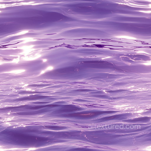 Stylized Purple Water Surface Texture with Smooth Waves seamless Water PBR texture