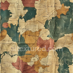 seamless Seamless 3D vintage map-inspired camouflage PBR texture with earthy tones and organic shapes texture 8k free download PBR