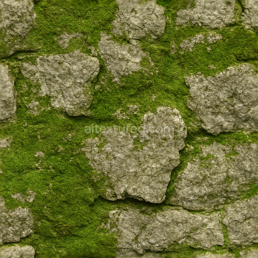 Seamless 3d texture pbr 8k mossy dolomite stone surface for natural weathered appearances