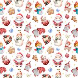 Pattern Bundle - Seamless 3D PBR Pattern Texture Featuring Festive Christmas Characters and Decorations texture preview