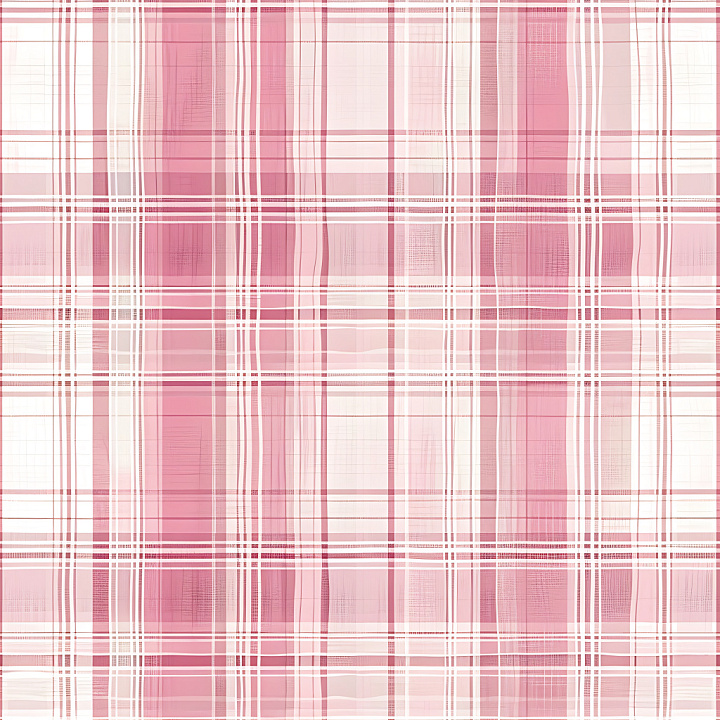 Soft Pink and White Plaid Fabric Pattern seamless PBR texture preview