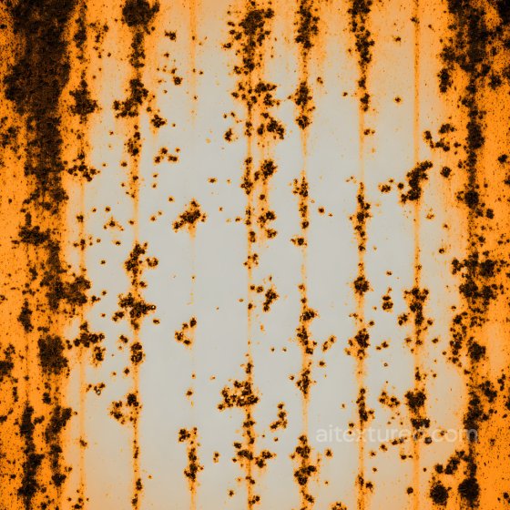 Rusty Metal PBR Texture Featuring Orange Paint with Corroded Holes and Dark Rust Spots Rust texture preview