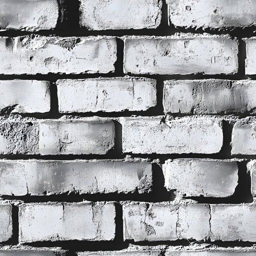 Cracked White Painted Brick Wall PBR Texture with Rough, Weathered Surface seamless Brick PBR texture